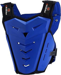 Motorcycle Body Armor Vest Dirt Bike Chest Back Protector Motocross Gear, for Adult Powersports Protective Gear (Blue)