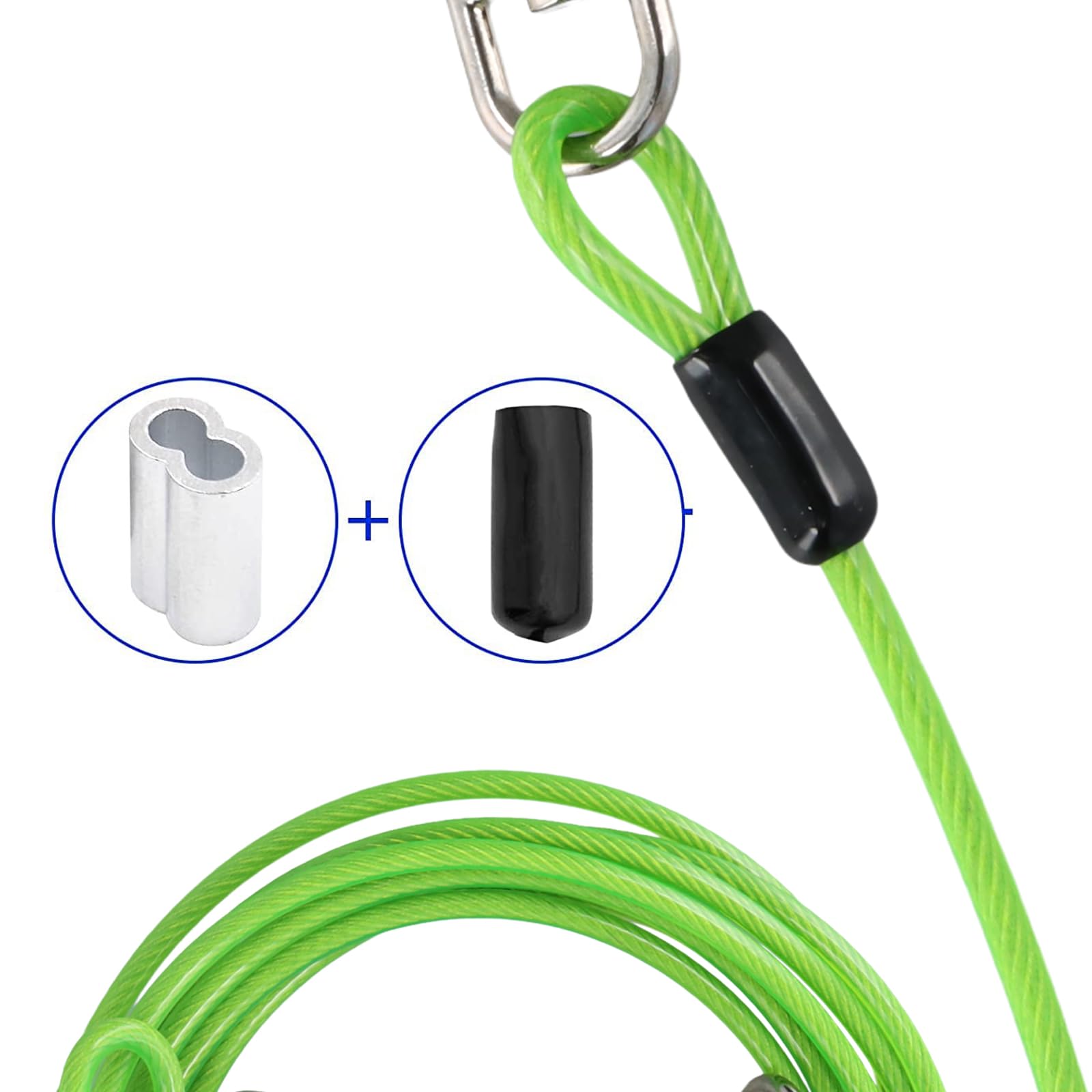 Guinzaglio per Cane A 3 M con Picchetto Elicoidale A Terra A 12.8 inches - per Esterno Come Cortile E Campeggio - Adatto per Cani Piccoli E Medi