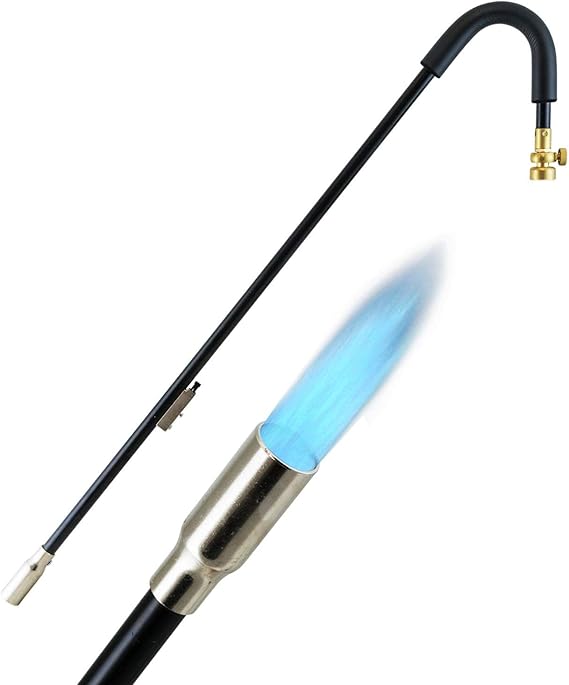 Houseables Weed Torch Propane Burner, Gas Vapor, 20,000 BTU, 34 Inches Long, Black, Outdoor Garden Weeds, Ergonomic Handle, Self Igniting, Trigger Start, Patio Dragon Weeder