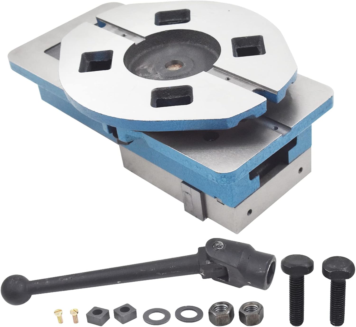 findmall 5 Inch Accuracy Mill Vise 360 Swivel Base Heavy Duty Milling Vise Fit for Milling Shaping and Drilling Machines