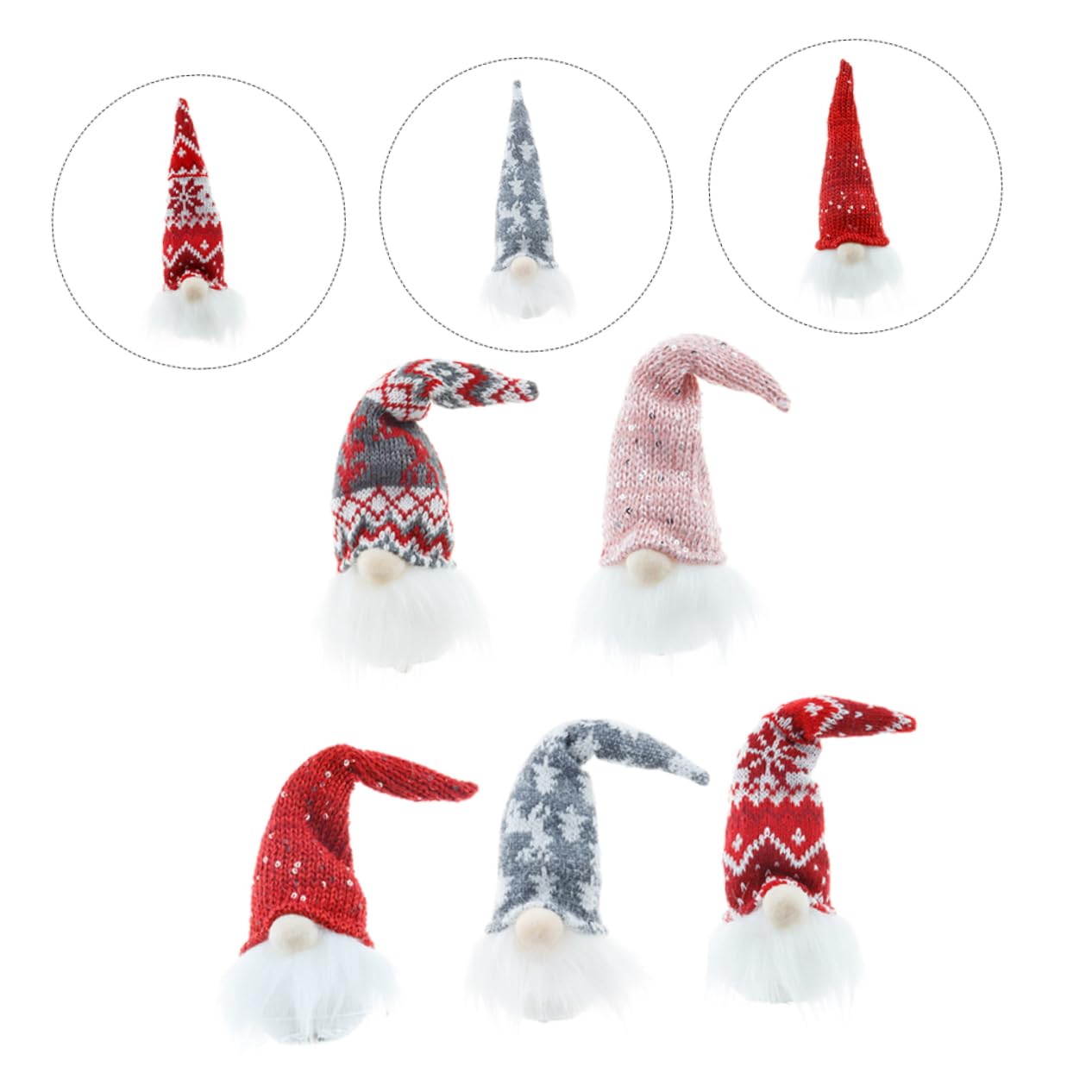 Ciieeo 10 STK Weihnachtsschmuck dekorative Hängepuppe Weihnachtsplüschzwerg Kaminzwerg Krippendekor weihnachtsdeko Weihnachts Figuren Weihnachtspuppen dekorative Wichtelpuppe LED Lichter