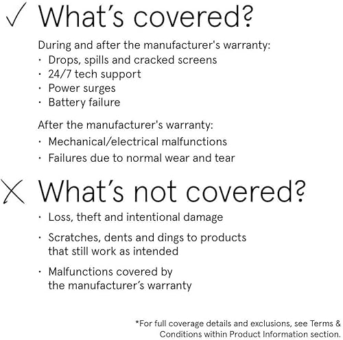 ASURION Plan de protección contra accidentes de 3 años ($500 - $599.99)