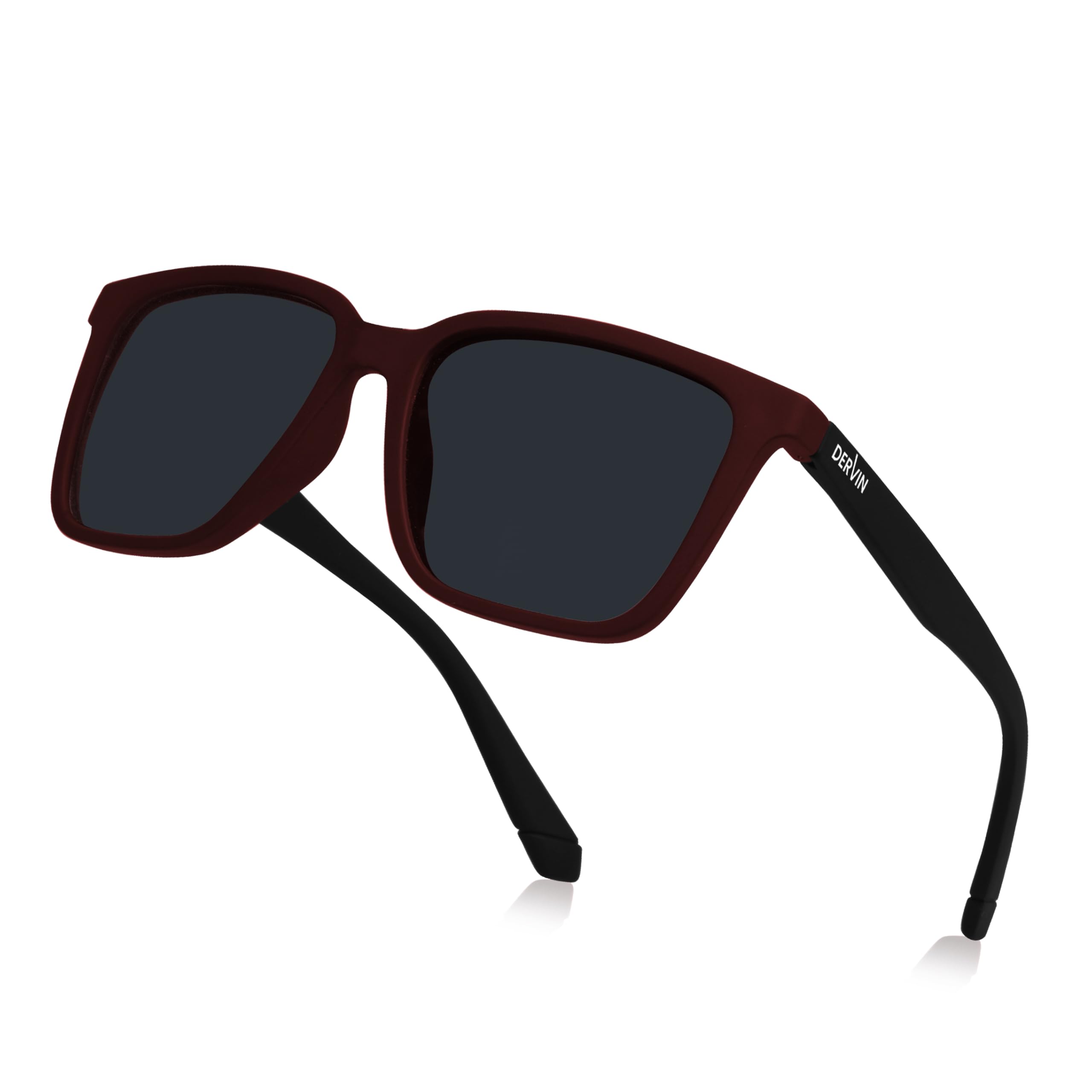 Dervin Gafas de sol cuadradas polarizadas con protección UV para hombre y mujer