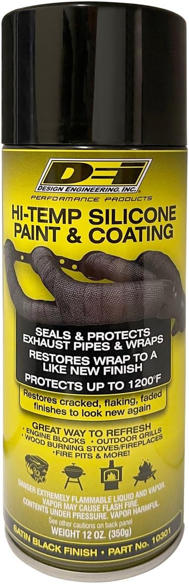 Design Engineering 010301 High-Temperature Silicone Coating Spray - Black, 2 Pack