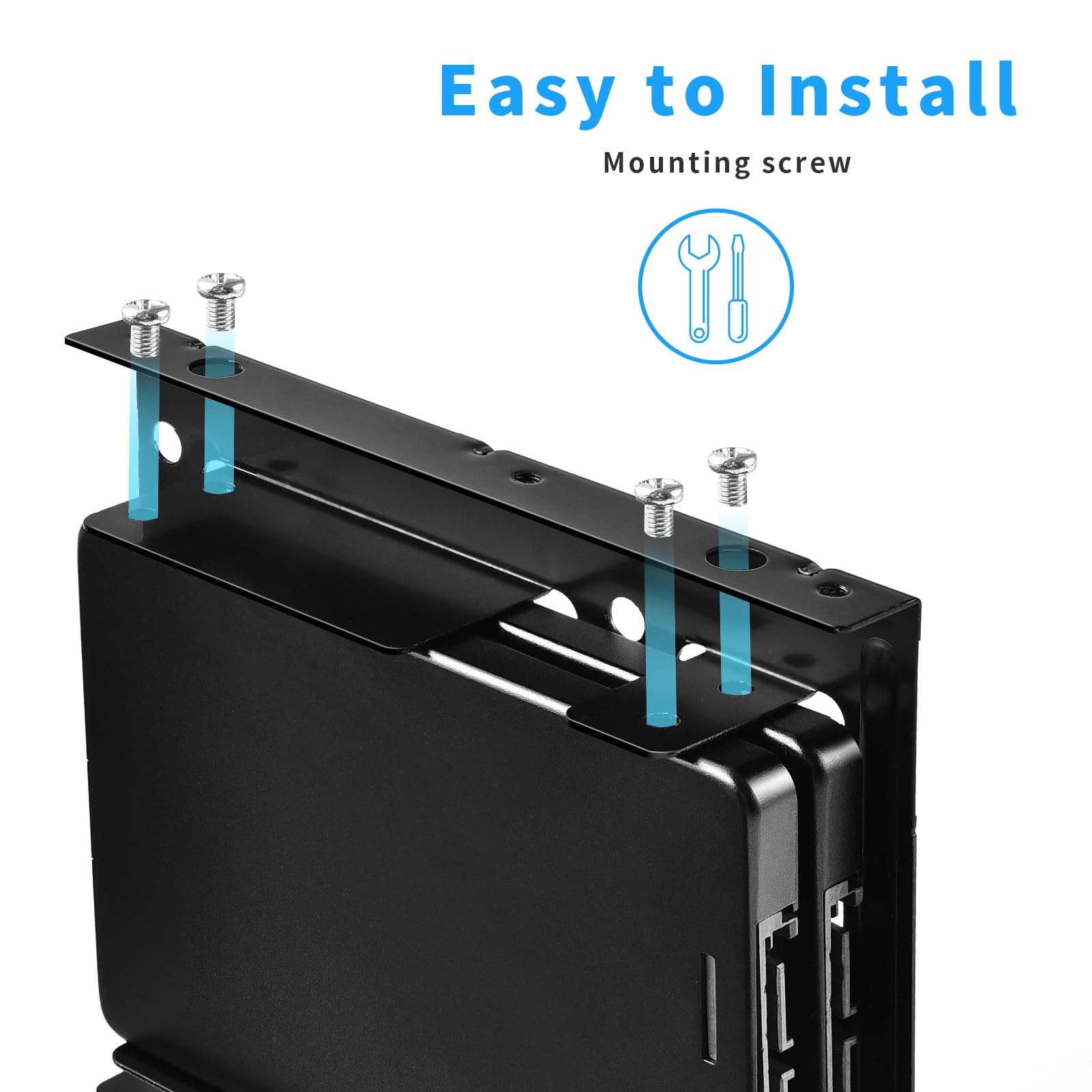 JMT 2-Bay 2.5 Inch naar 3.5 Inch Externe HDD SSD Metalen Montage Kit Adapter Beugel Met SATA Data Power Kabels & Schroeven (w Zwarte SATA-kabel