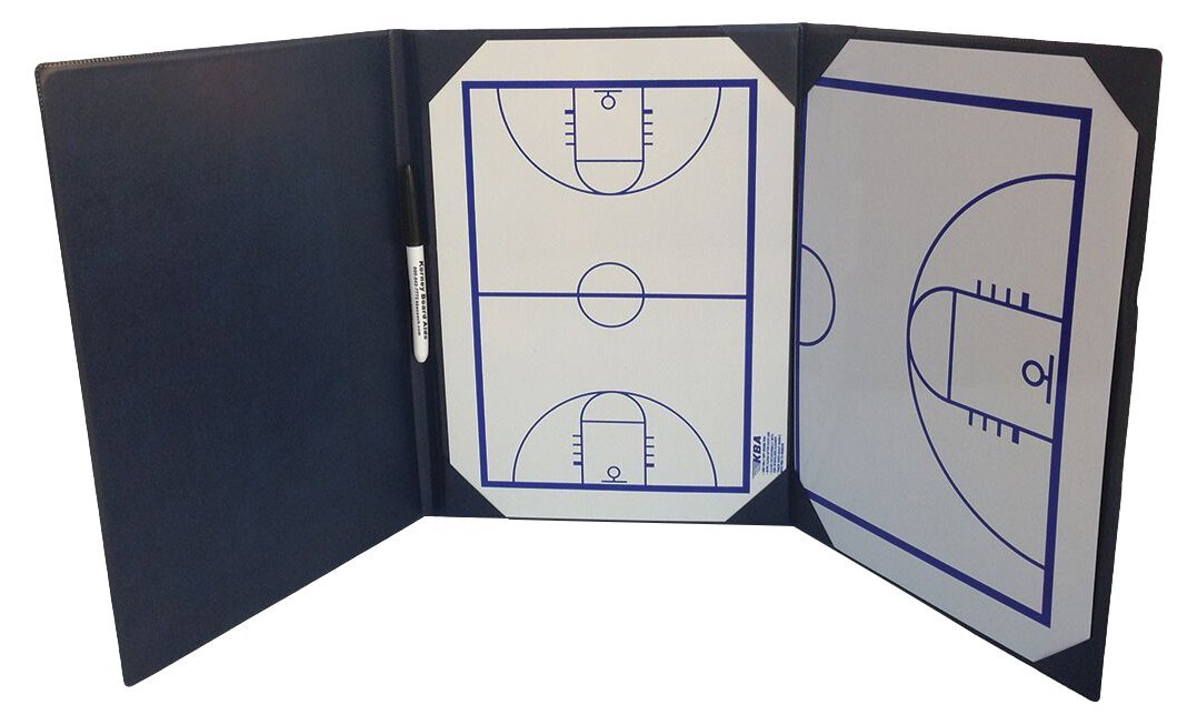 KBA Coach Playmaker Basketball Coach's Dry, Erase, Triple Folder (CTF-1)