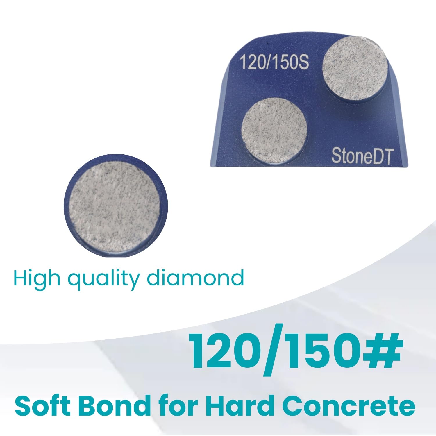Tarcza szlifierska do posadzek betonowych, diamentowe buty metalowe do przygotowania betonu, pasuje do szlifierki Lavina EDCO, podwójne okrągłe piły tarczowe, miękkie wiązanie 120