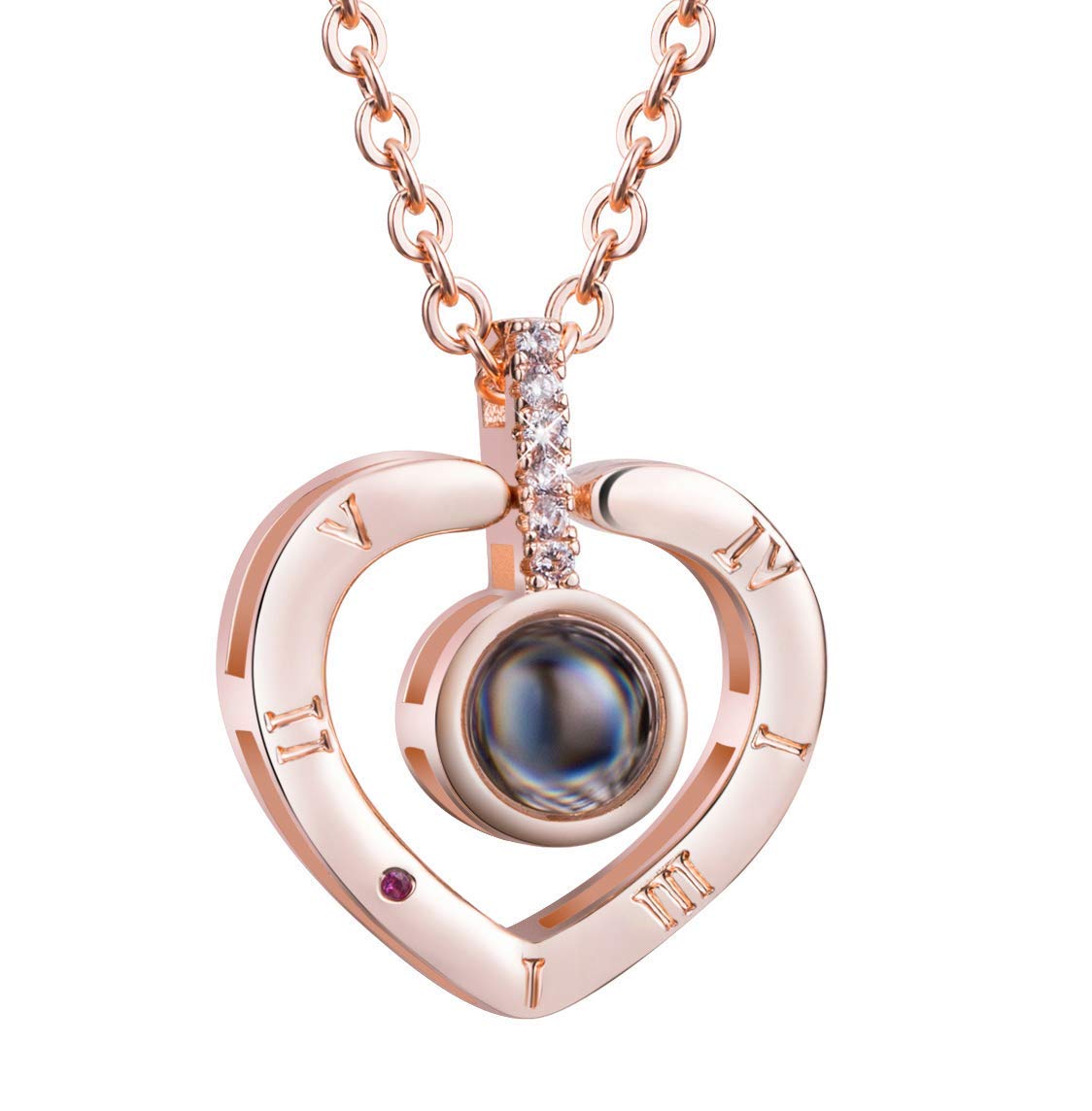 I Love You Necklace 100 Languages Love Memory Necklace Jewelry for Women