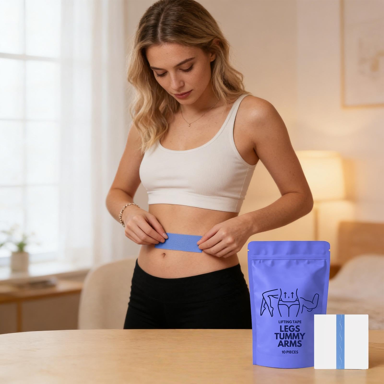 10 cintas de levantamiento corporal para abdomen, brazos, piernas, cinta de piel para cuerpo, cintas avanzadas para el cuerpo, cintas de levantamiento de abdomen Tonees, piernas, barrigas, brazos