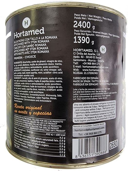 Vallterra Alcachofas con tallo a la romana 1.390 gramos