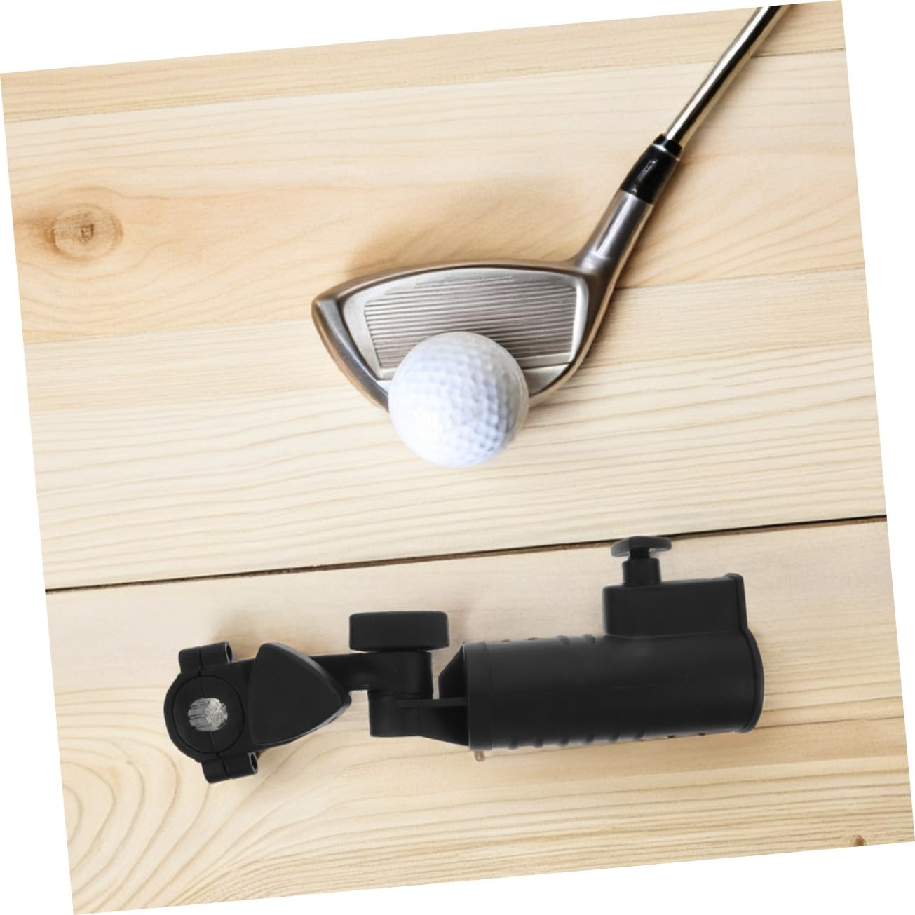 Toyvian Soporte para Paraguas de Golf Ajustable 2 Piezas Negro Abs