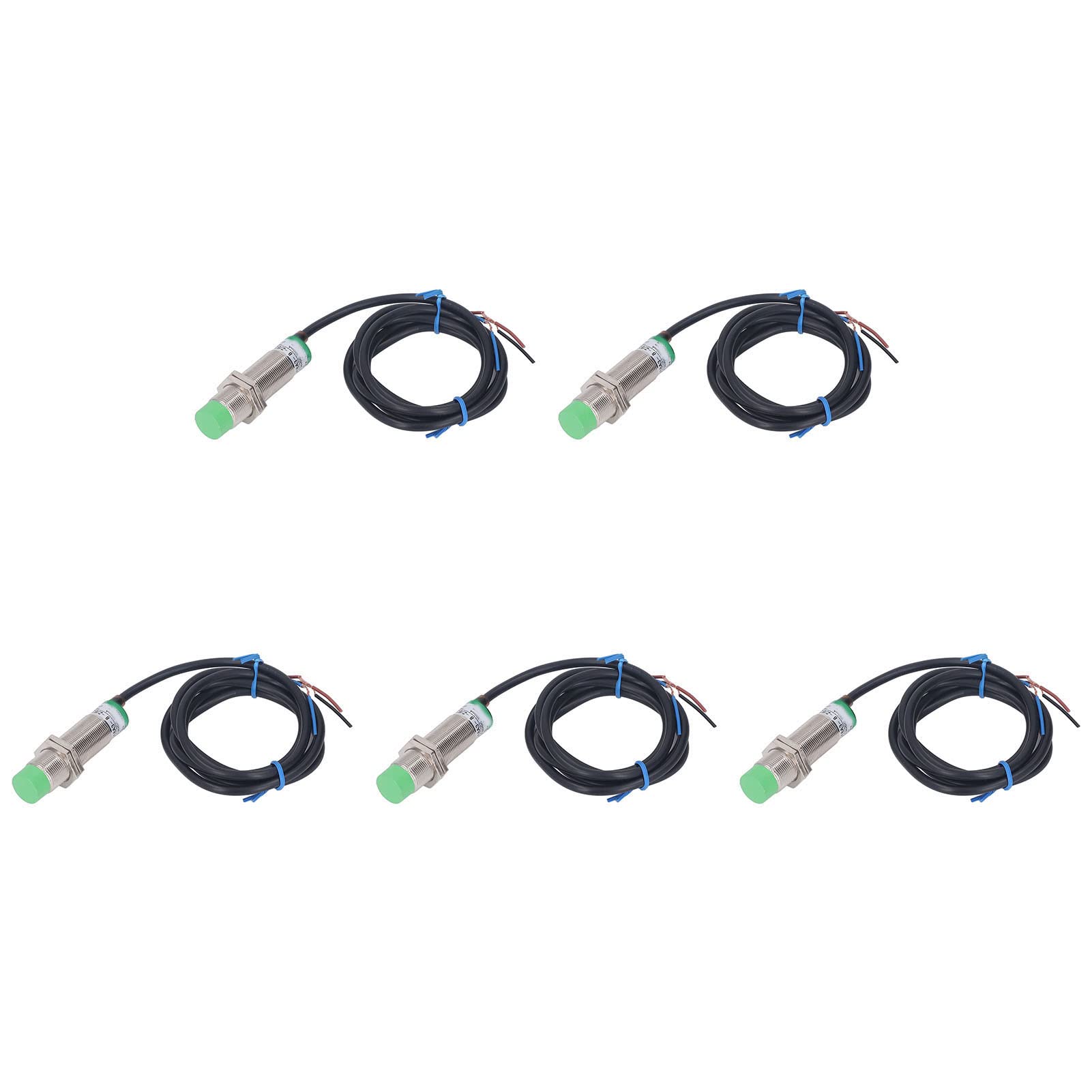 Commutateur avec Capteurs de Proximité, Lot de 5, Capteur de Proximité Inductif PNP, Protection Contre Courts-Circuits, Normalement Ouverts M18, Détecteur de Distance d'Approche
