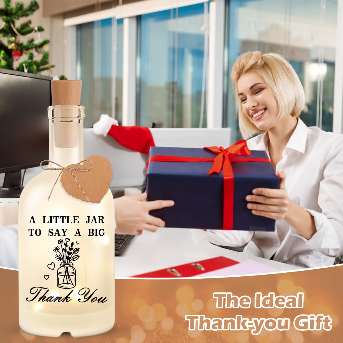 Szhhrxi Thank You Gifts Bottle Lights, Teacher Appreciation Gifts LED Night Light - Image 2