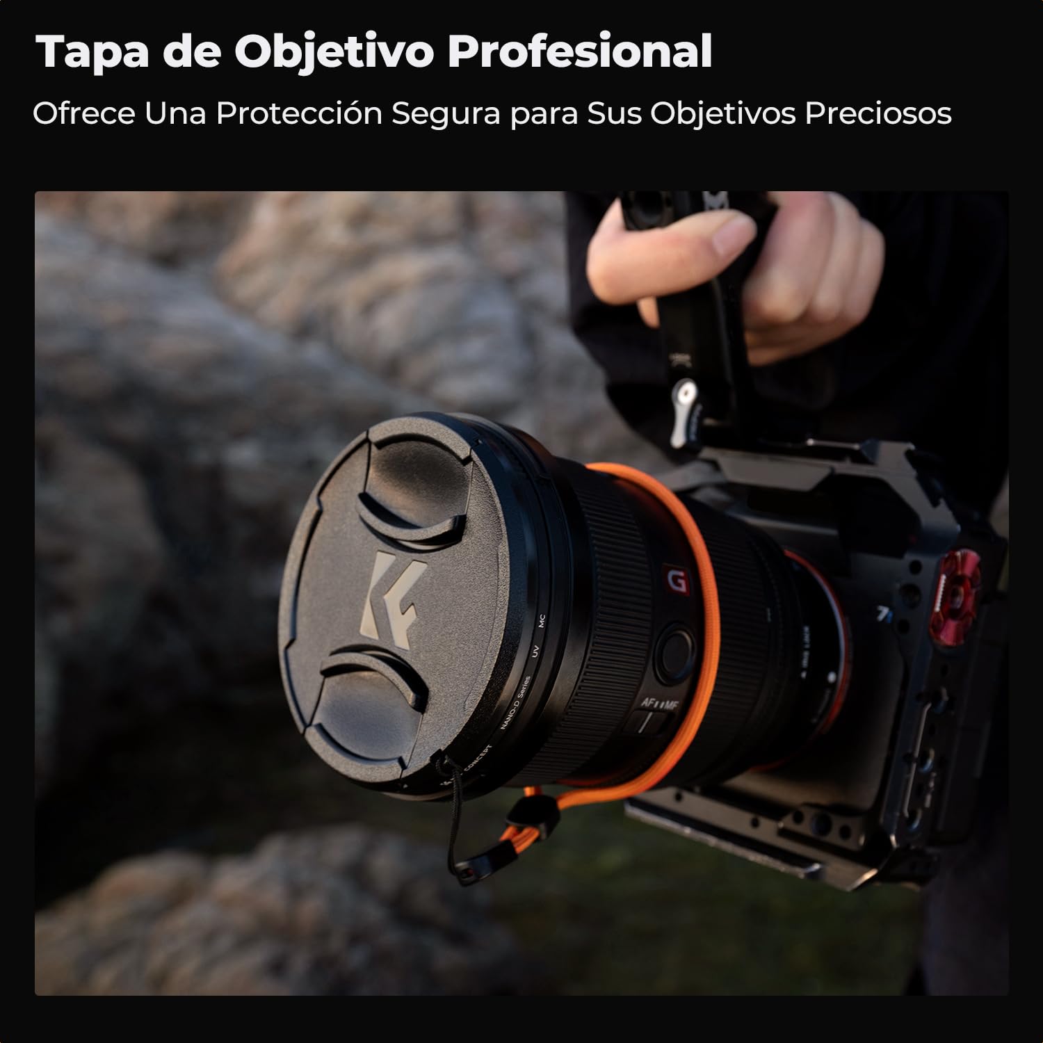 K&F CONCEPT Nano-D 77MM Filtro UV de Protección con Tapa de Lente, Filtro MC UV Slim de HD Vidrio Óptico con 24 Capas Revestimiento Nano