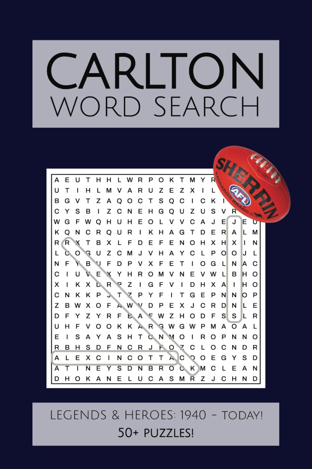 Carlton Football Club Word Search: Puzzles and Word Searches with Easy to Read Print about the Legends & Heroes of the Carlton Football Club | 6x9 ... Vacations, Holidays and Father's Day