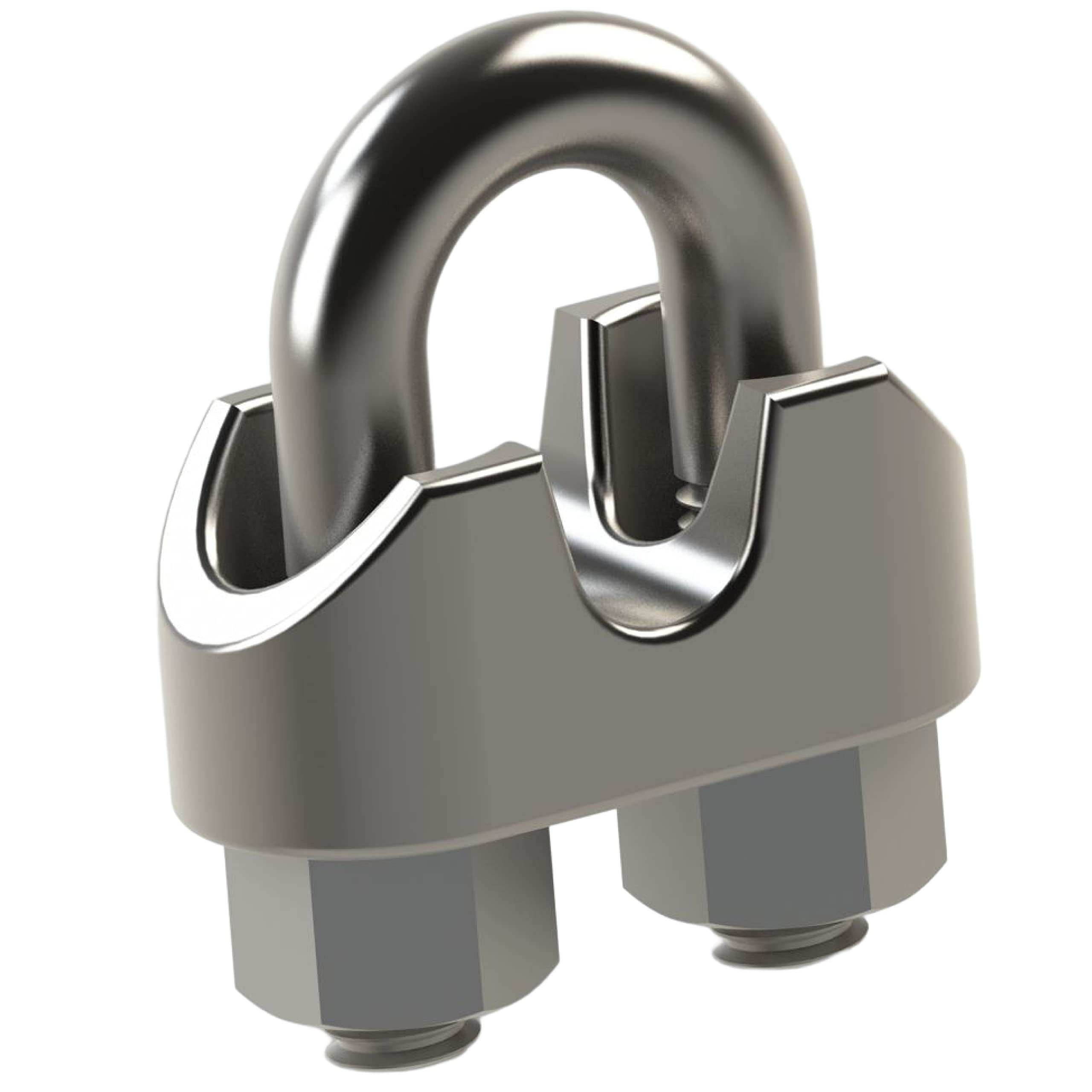 M5 Wire Rope Cable Clip Grip Steel Rope Cable Clamp – U Clips Clamp Zinc Plated Steel Fastener for Rigging Tensioning Securing Ropes Wires 5mm (Pack of 10 Pieces)