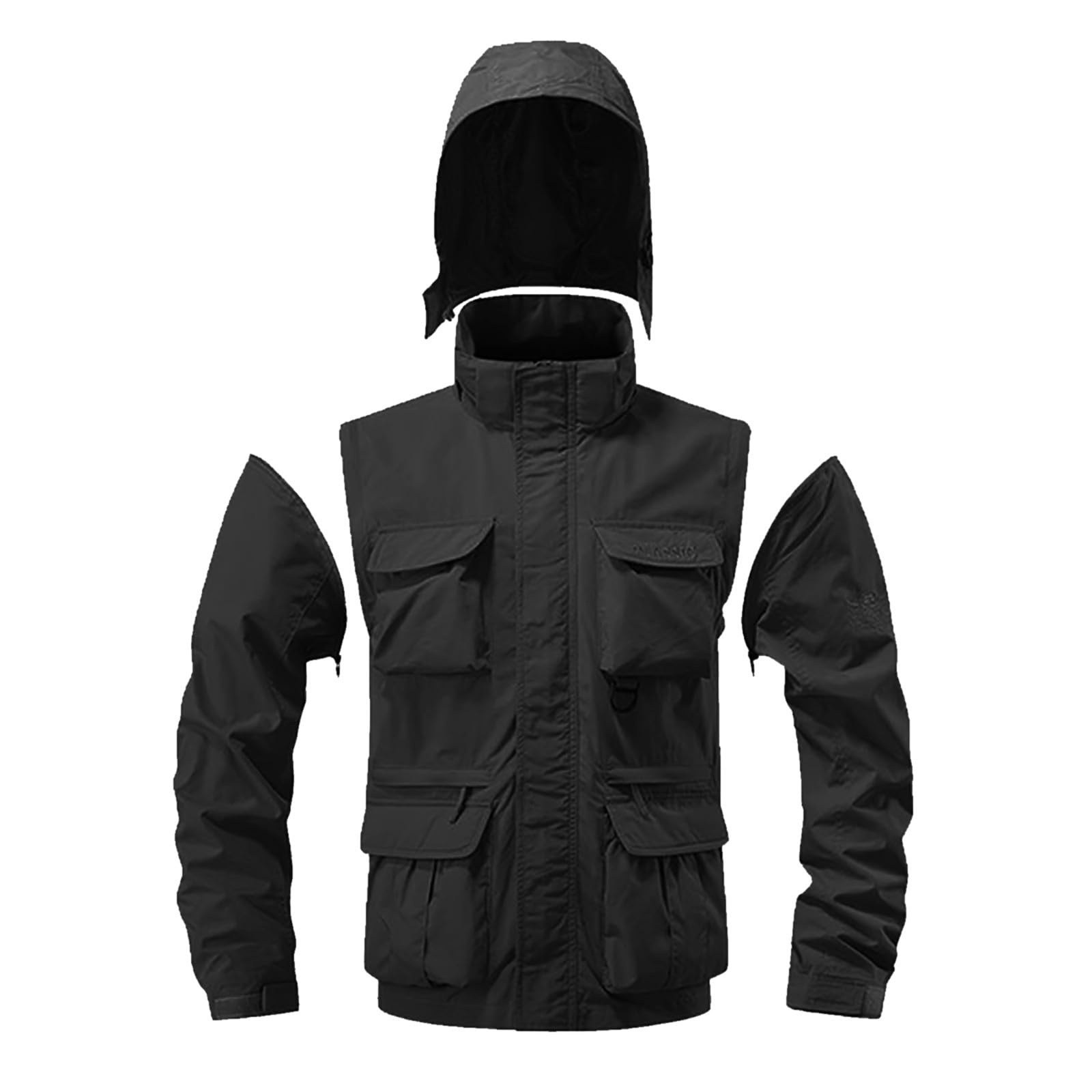 Taktische Jacke Herren Cargo Militär Outdoorjacke Winddichte Feldjacke mit Taschen Winter Arbeitskleidung