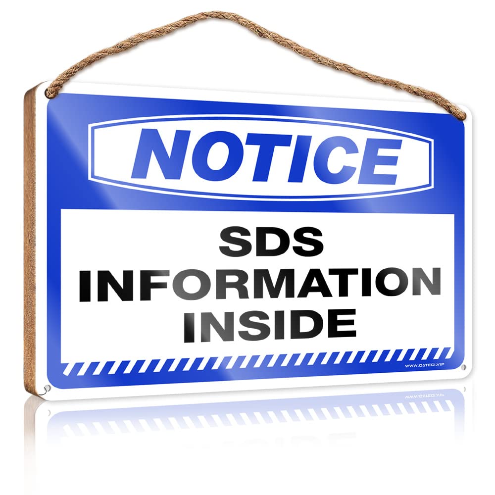 FRINTOXA Signs & Plaques Notice Sds Information Inside Wooden Sign(15X28CM)