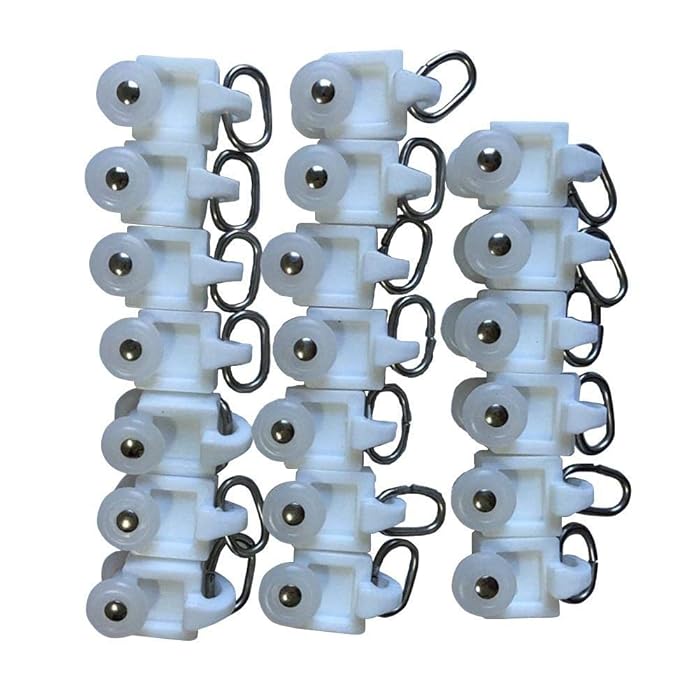 Buy BYFRI 20pcs/pack Curtain Track Sliding Runners Carrier Rollers for