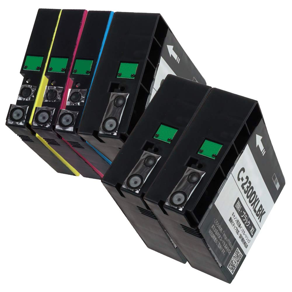 Amazon.co.jp: PGI-2300XL 【 顔料 4色 +BK2本 合計6本 大容量