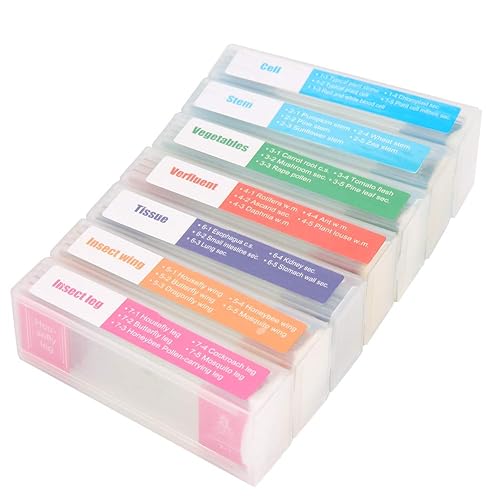 Miniatura 2 de 35PCS Biología Vidrio Preparado Microscopio Diapositiva Preparado Microscopio Diapositivas Microscopio Diapositivas Laboratorio Especímenes Set