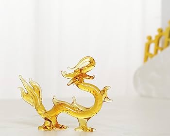 Amazon.co.jp: 龍 置物 クリスタル 龍の置物 竜 オブジェ ガラス細工