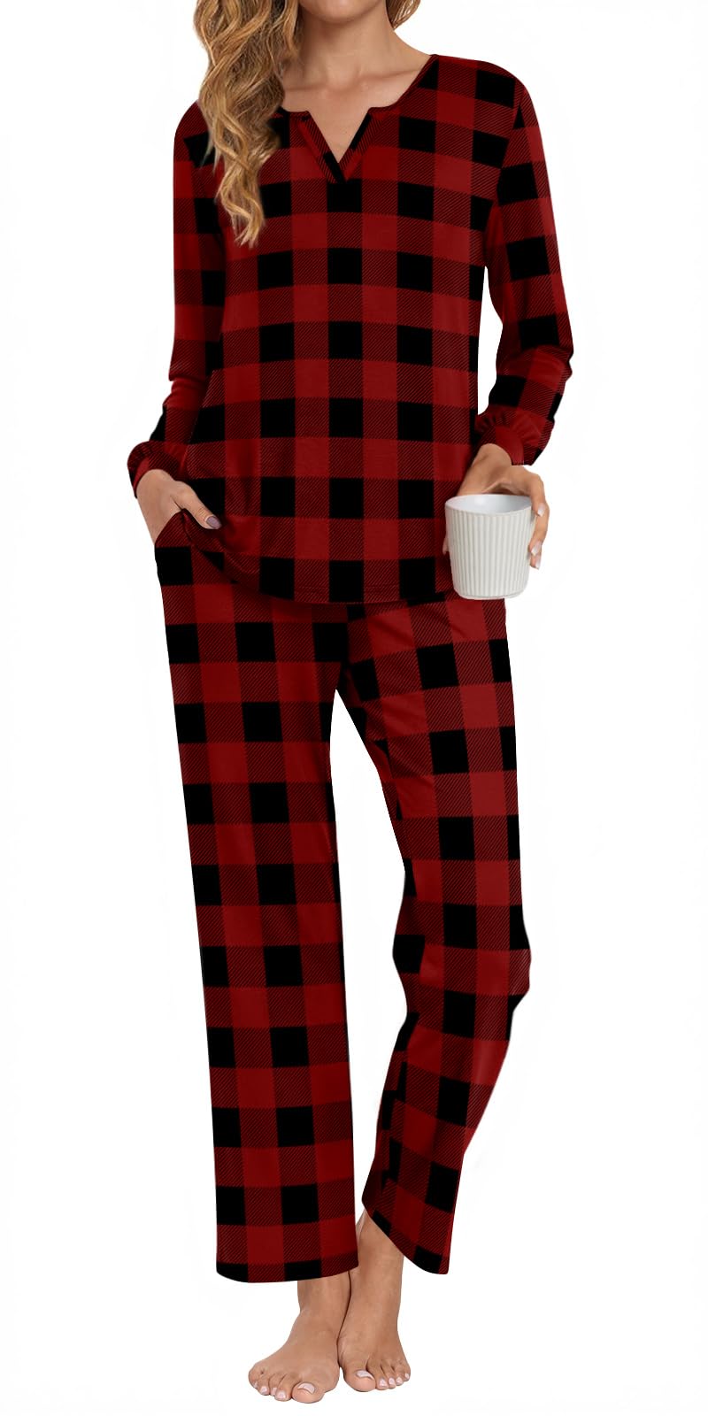 Anyally Women's Plus Size Pajama Sets
