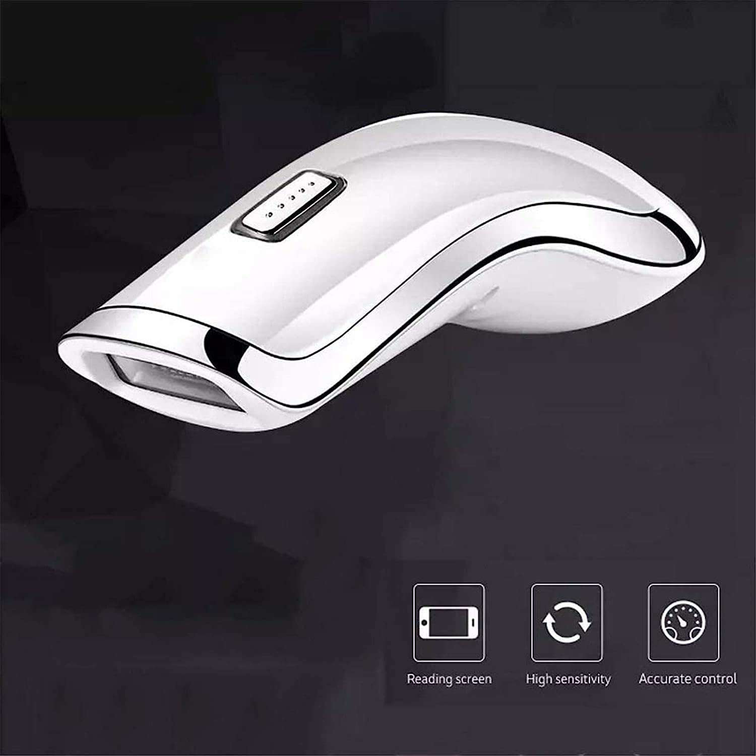 Ręczny skaner kodów kreskowych Skaner kodów kreskowych 2.4G Bezprzewodowy ręczny skaner kodów kreskowych 1D-2D (Color : Bianco, Size : 2.4G Wireless)