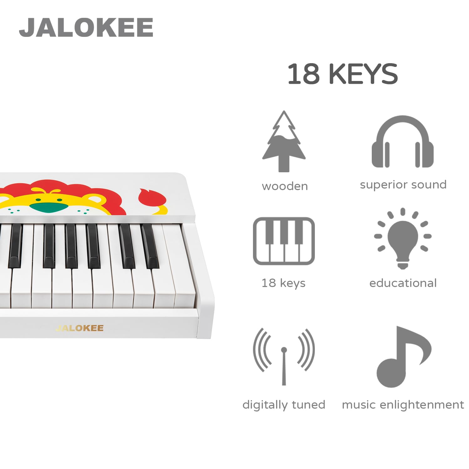 JALOKEE Kids Piano Keyboard, 18 Keys Digital Piano for Kids Mini Music Educational Instrument Toy - Image 2