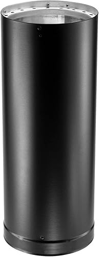 DuraVent DVL - Conector de tubo de estufa de leña de doble pared de acero inoxidable galvanizado de 6 x 8 pulgadas para chimenea para ventilación de