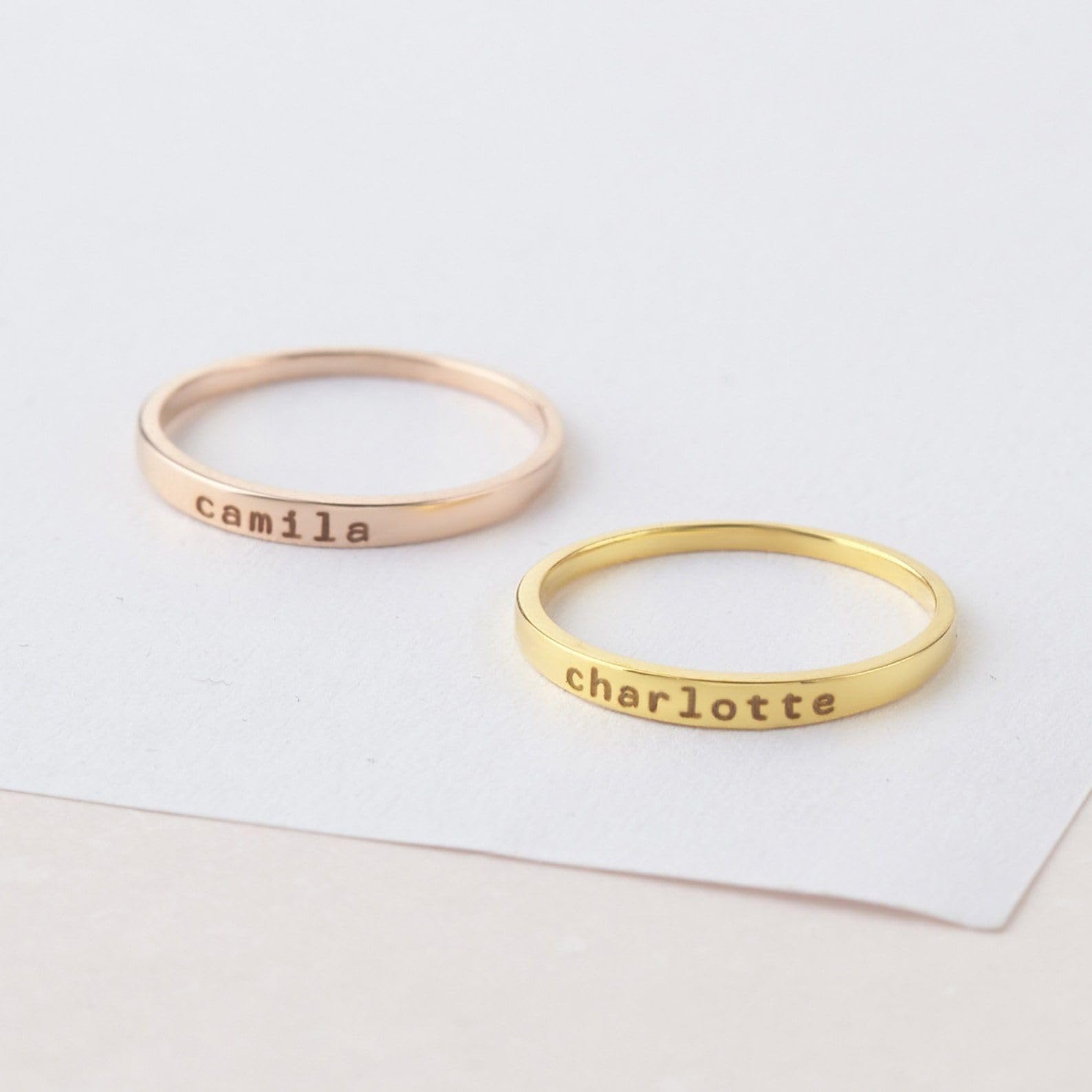 Stapelbar Mama Ringe, Mütter Schmuck, dünn Namensring filigran Mama Ring Muttertag Weihnachten Geburtstag Jahrestag Babyparty