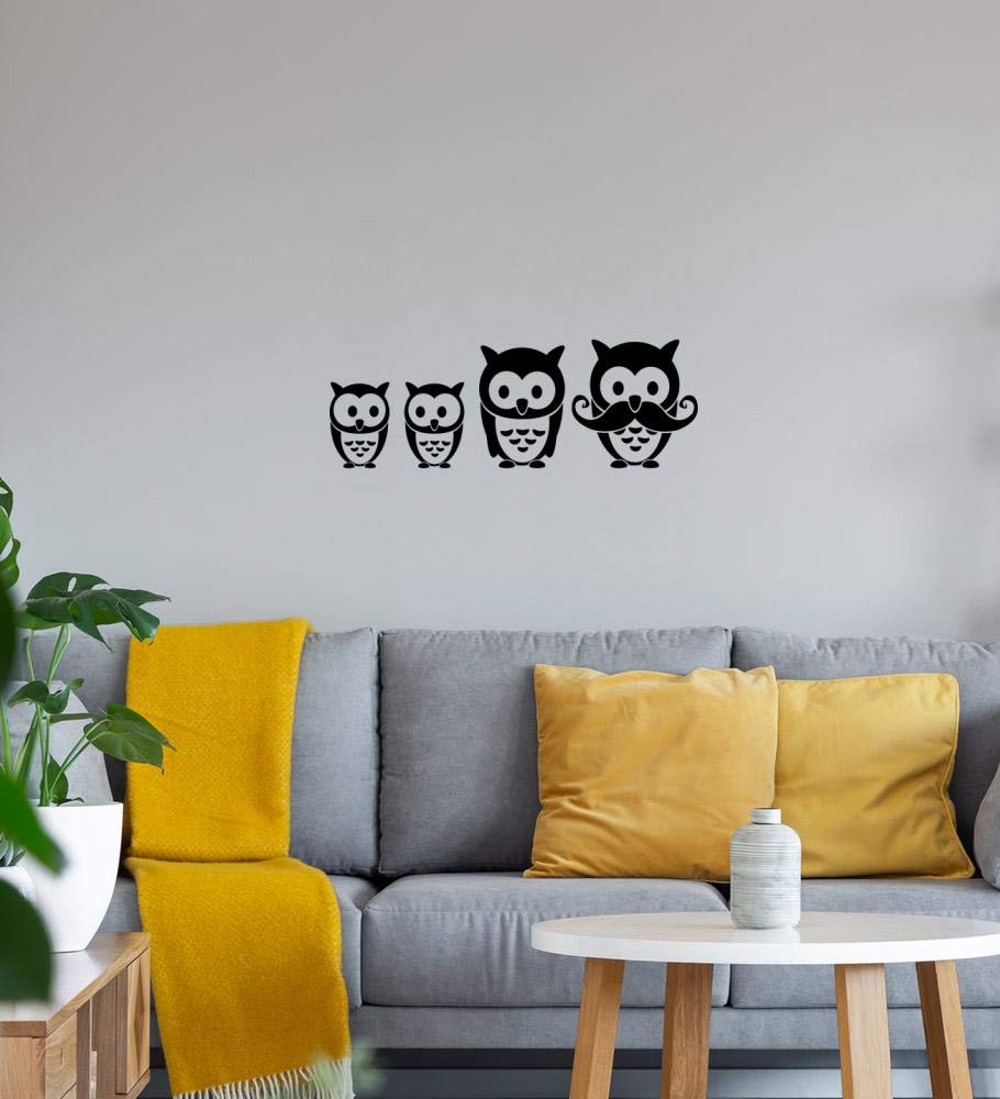 de - Adesivo da parete, motivo famiglia, 100 x 35 cm