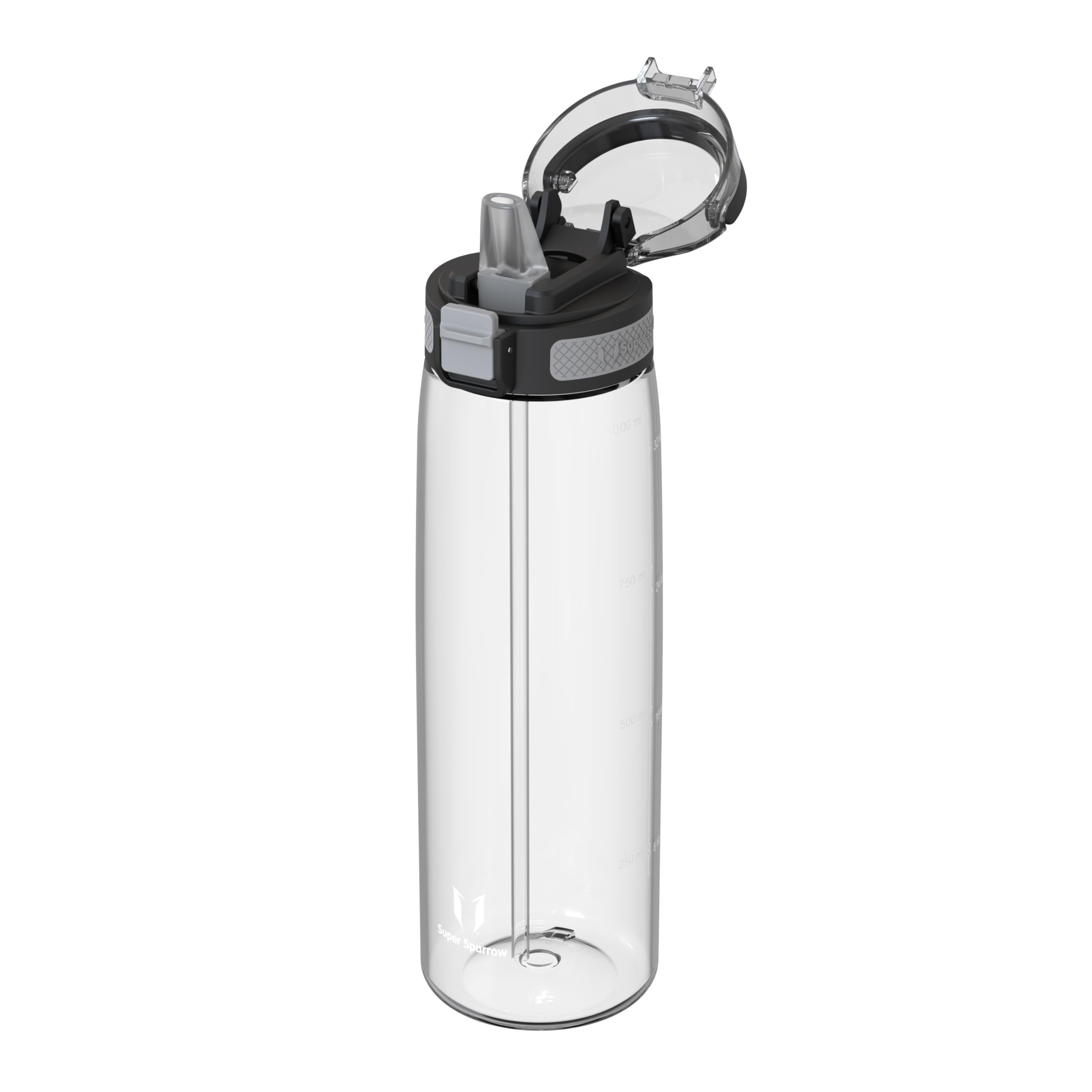 Super Sparrow Water Bottle - 1L - TouchSip Bottle - BPA-Free, Non-Toxic, Eco-Friendly - Straw Tritan Bottles for Sports, Outdoors, Camping, Travel