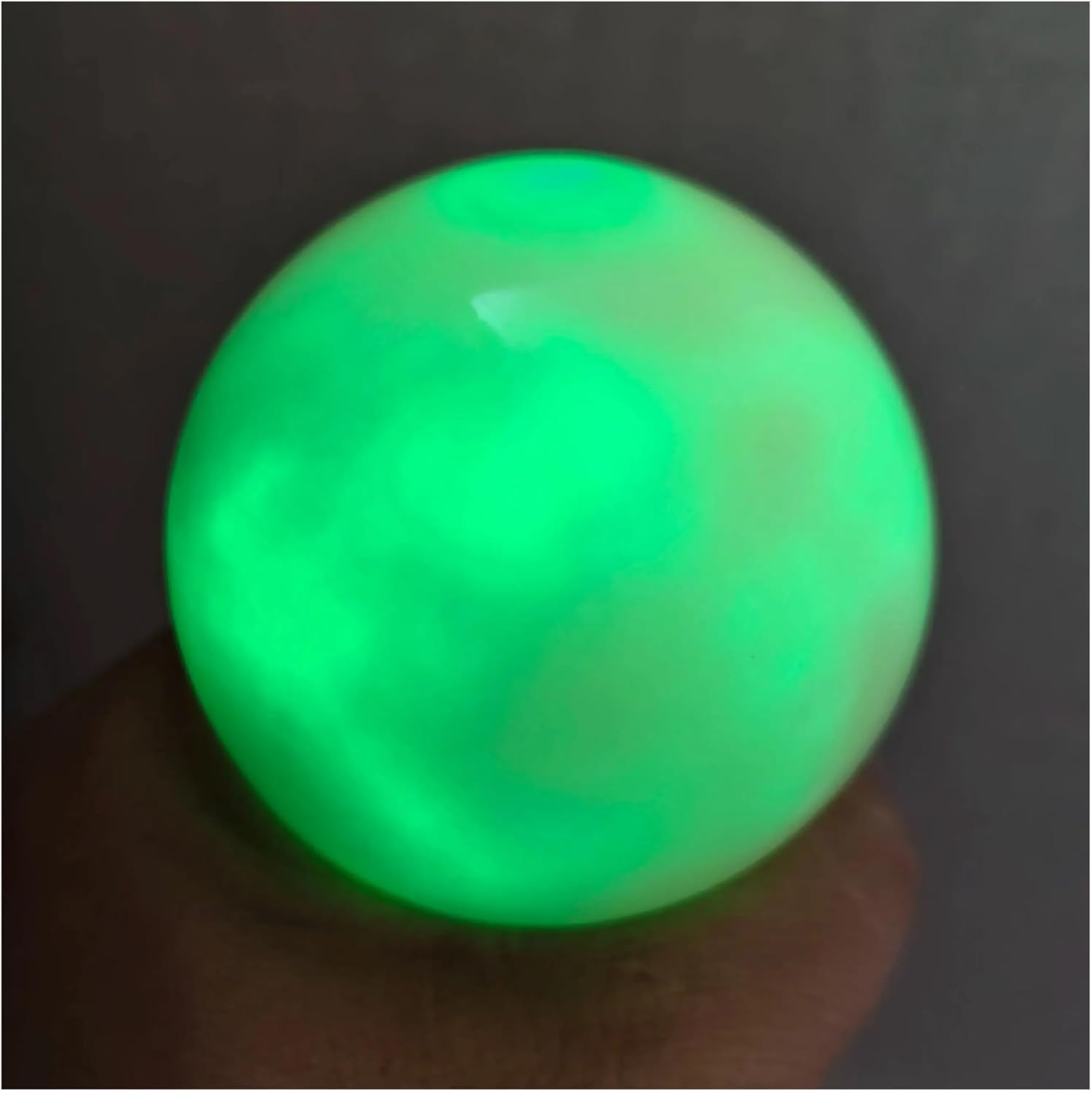 8cm Green Glow in The Dark Calcite in Luminous Crystal Ball The Dark Stone Sphere 1pcs
