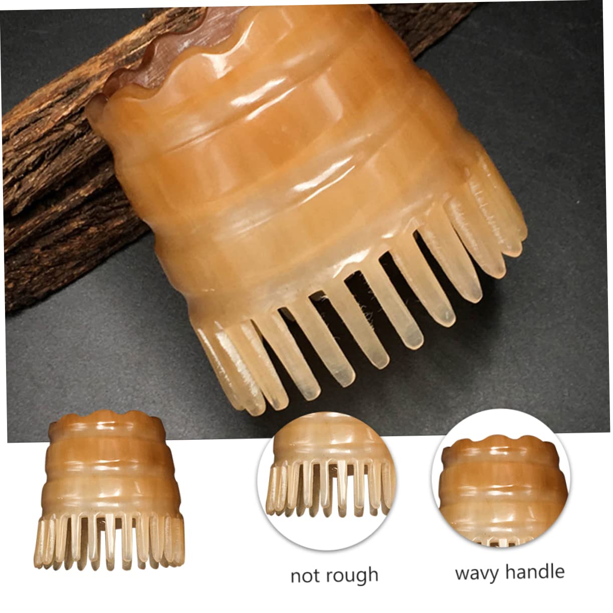 2piezas Peine De Masajeador De Cabelludo De Natural Herramienta De Masaje Cabello Peine Antiestático Color Aleatorio