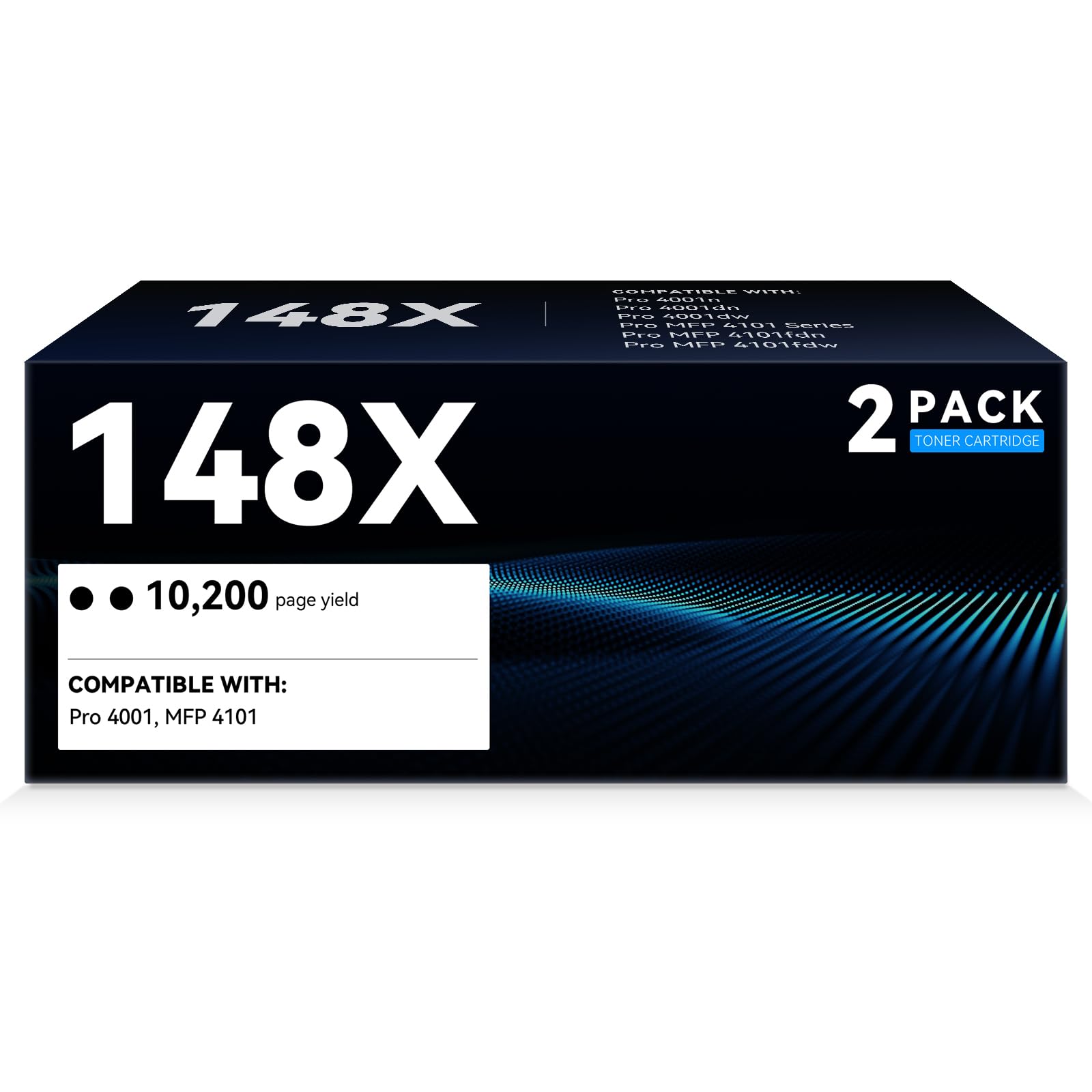 148X W1480X Black Toner Cartridge Compatible (with Chip) Replacement for hp 148A 148X Toner Works with HP Pro 4001n 4001dn 4001dw MFP 4101 4101fdw