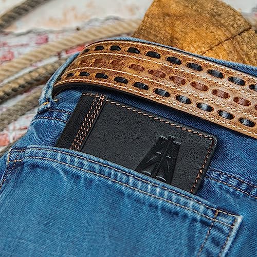 HOOEY Leather Men’s Western Rodeo Wallet (HOG - Black)4
