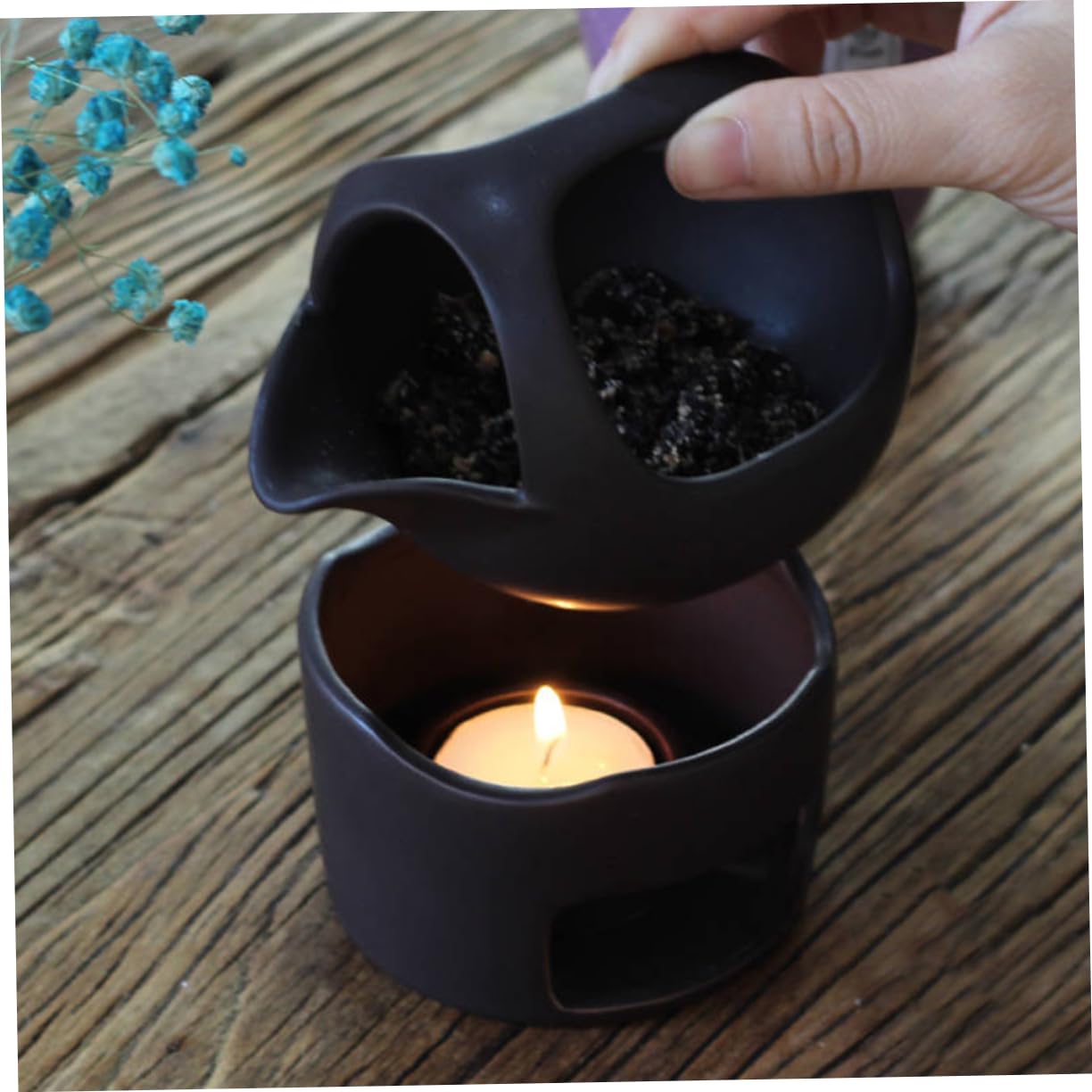 Cabilock Ceramic Tea Warmer for Teapot Tea Infuser for Loose Tea Stovetop Tea Pot Infusers Mini Tea Stove Tea Pot Baking Utensils