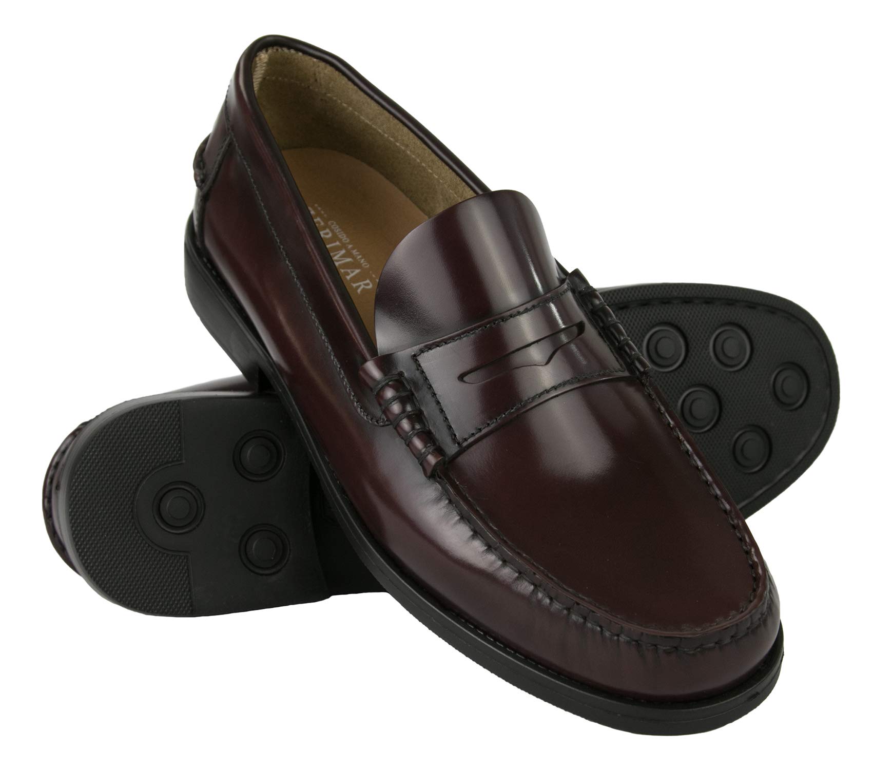 Zerimar Zapatos Castellanos Hombre Ultra Ligeros | Mocasin Antifaz Hombre | Zapatos Castellanos Mocasin Cuero | Mocasin con Borlas para Hombre | Fabricados en España