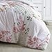 Laura Ashley - Queen Comforter Set, Reversible Cotton Bedding, Includes Matching Shams with Bonus Euro Shams & Throw Pillows (Ailyn Pink, Queen)