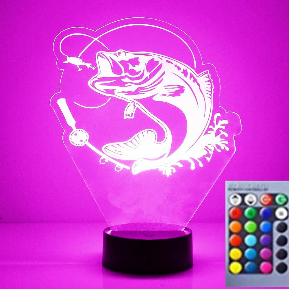 Nastrojowe światło 3D w kształcie ryby, 16 kolorów, USB, lampa stołowa LED, prezent do domu, na imprezę, urodziny, prezent