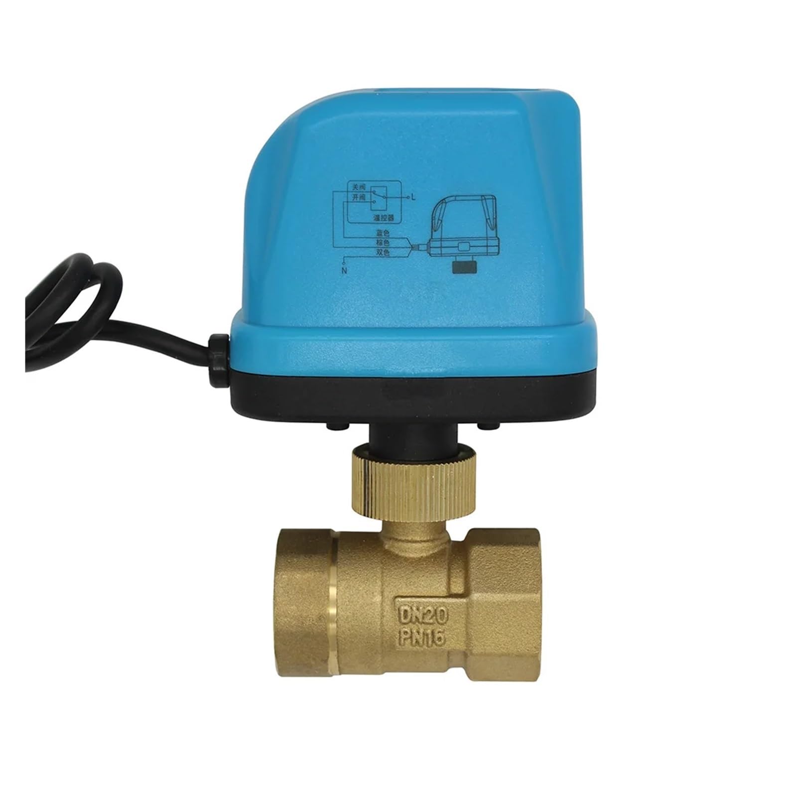 LDXMJZOT Motorized Ball Valve Three Wire one Way Control Normally Closed Electrical Valve 220v DN15-DN50(DN50)