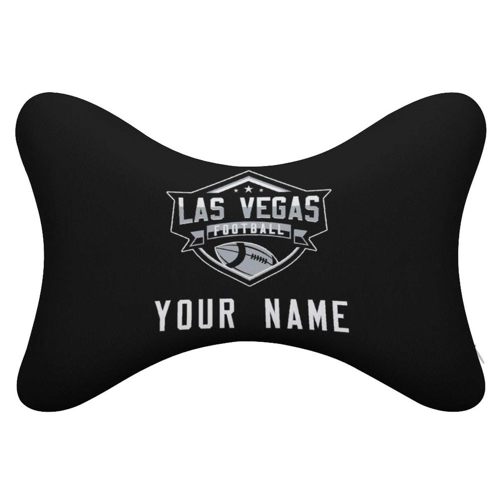 Las Vegas Custom Car Headrest,Add Personalized Name,Football Car Neck Pillow,Universal Headrest Pillow for Travelling and Daily Use-(2PCS)