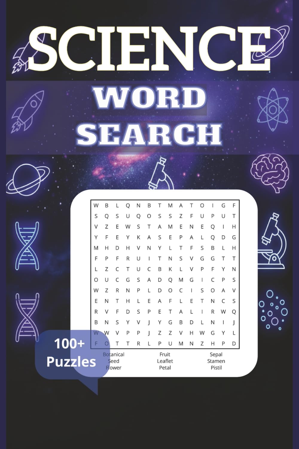 Science Word Search: 100 Science Themed Puzzles for Teens, Adults, and Seniors