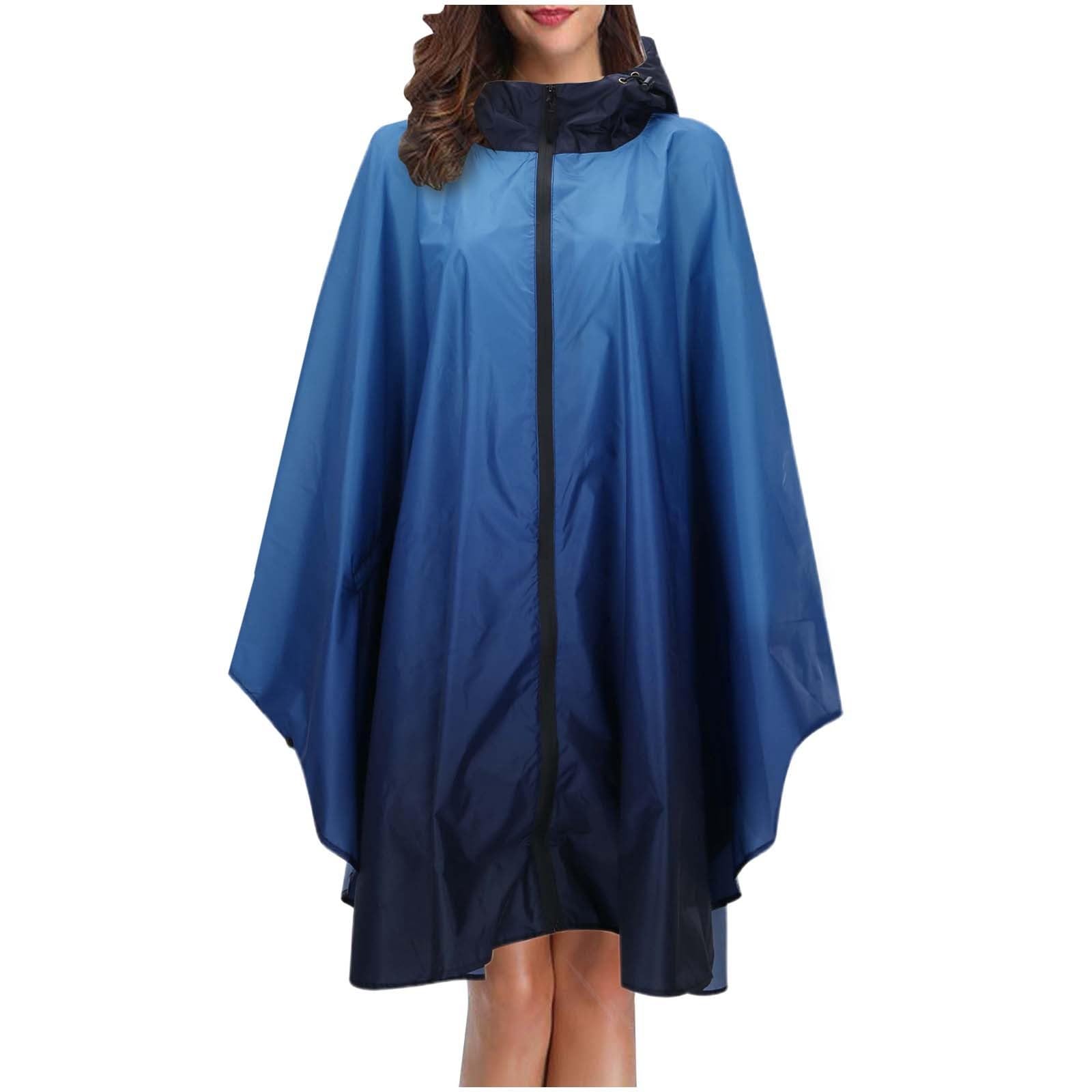 Regenmantel Damen Wasserdicht Regenschutz Regencape Atmungsaktiver Regencape Mit Kapuze Schnell Trocknend Regenmantel Für Wandern, Radfahren, Camping Und Reisen
