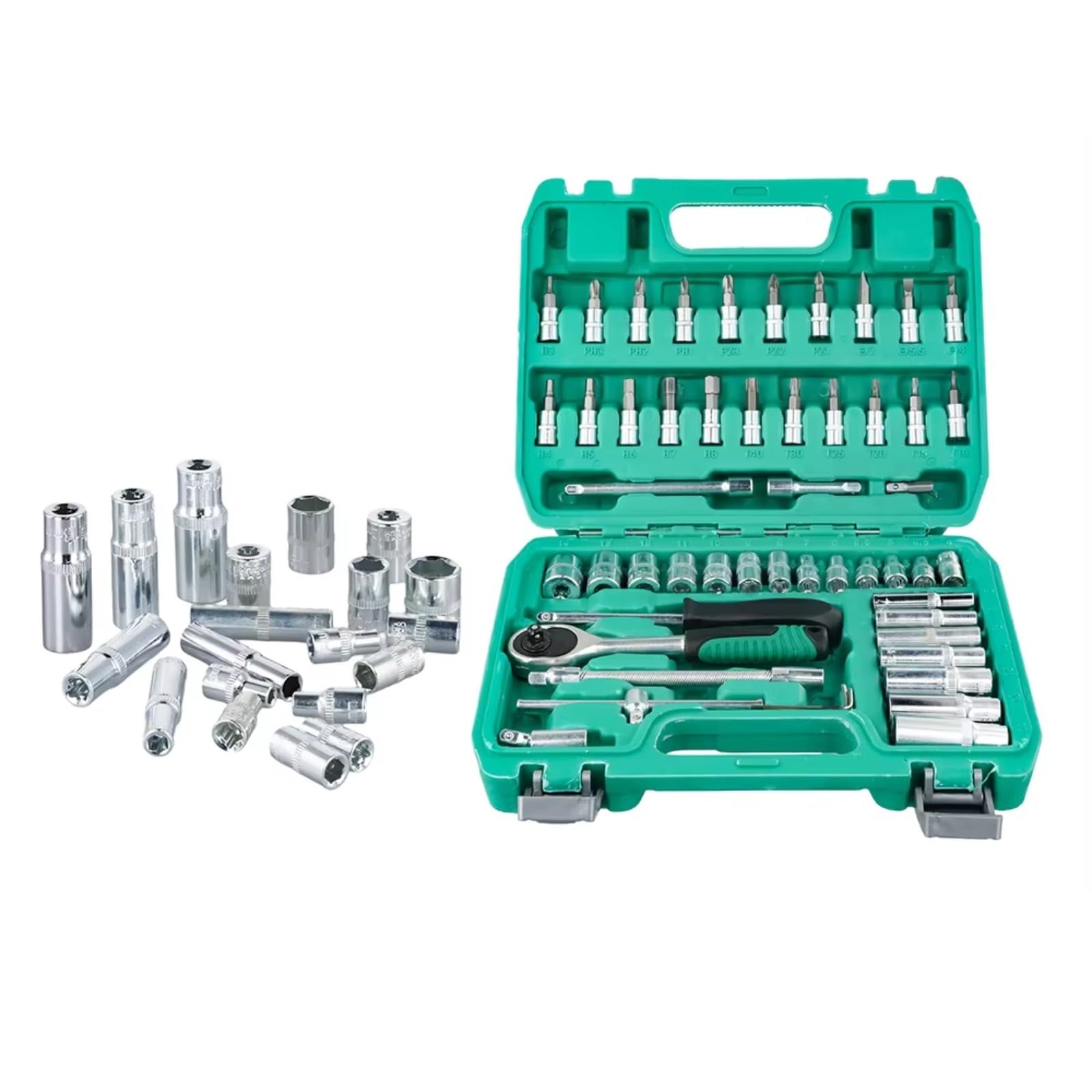 YNIYUJKL 53 Piece Automotive Repair Tool Set With Ratchet Wrenches S Accessories Tials For Car Motorcycle Roadside Repairs For Easy Sto