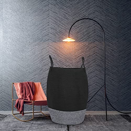 Laundry Hamper Basket Hampers For Woven Landry For Storage Extra Large Tall Clothes Bathroom Cotton Rope Bedroom Big Baby Black Modern Cloth Girls Divided #TOP6