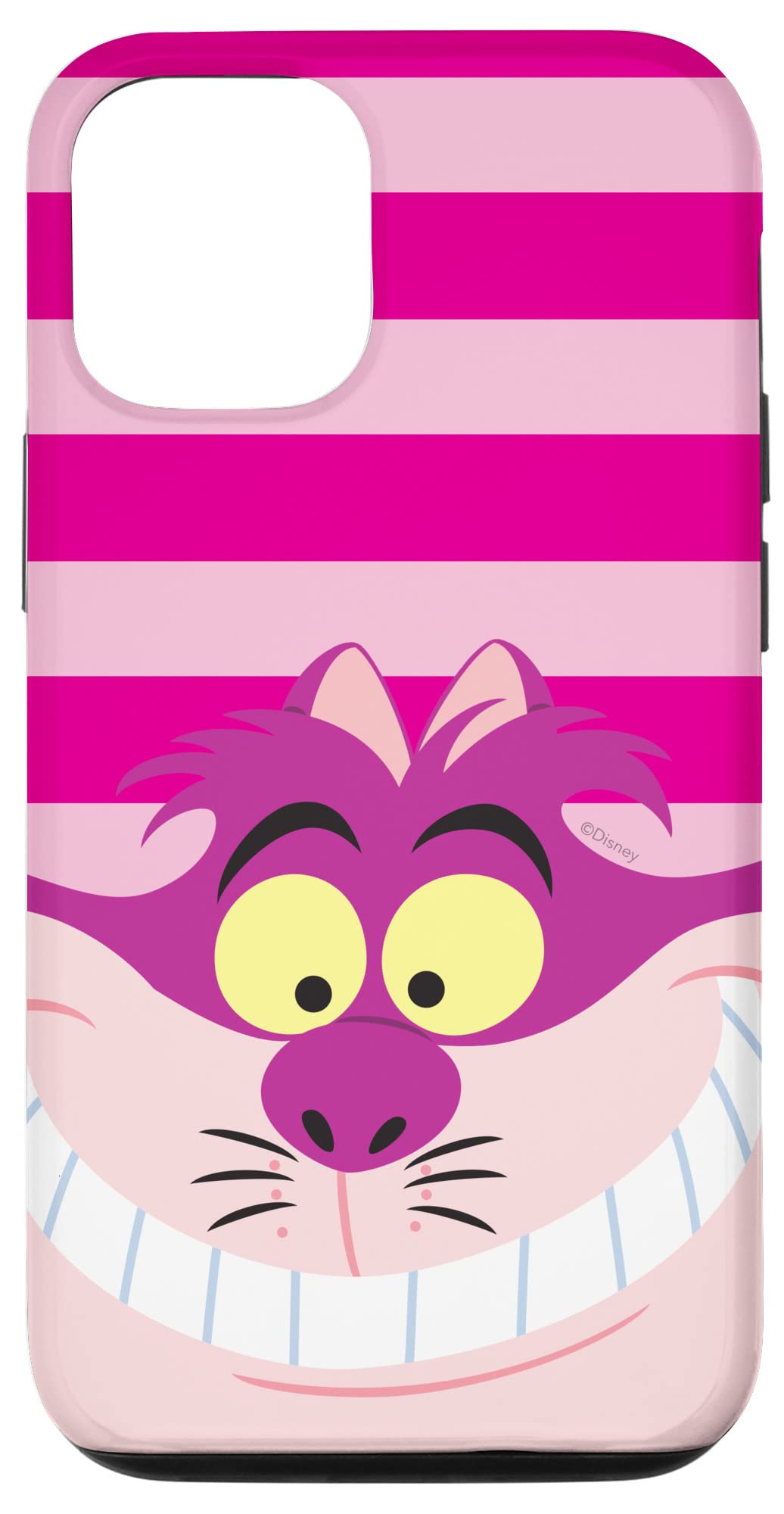 Custodia per iPhone 12/12 Pro Disney Alice nel Paese delle Meraviglie Stregatto Rosa Strisce