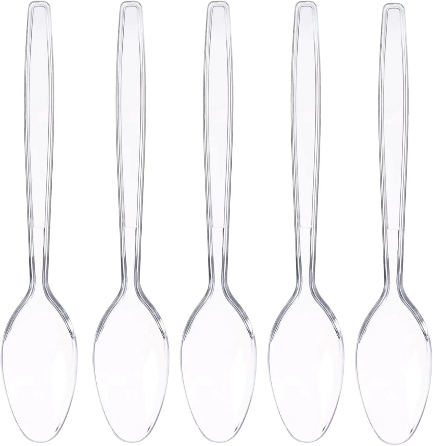 Armrouns [150 Count] Plastic Spoon Heavy Duty 7" Clear