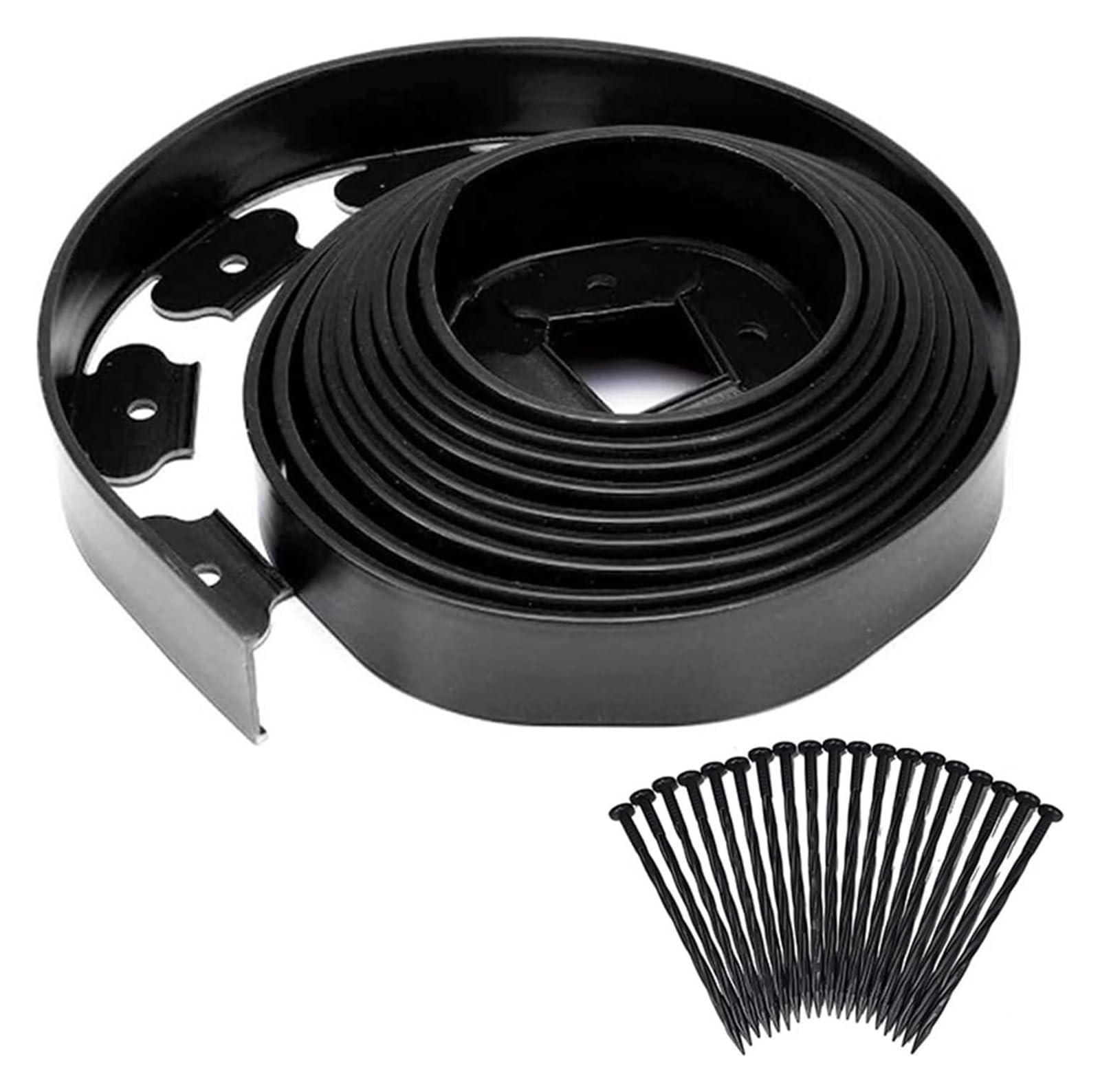 Bordures de Jardin, Bordure de pelouse 10M, 30 piquets(Black)